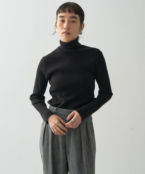 セール】バイパチリブタートルネックニットプルオーバー（ニット
