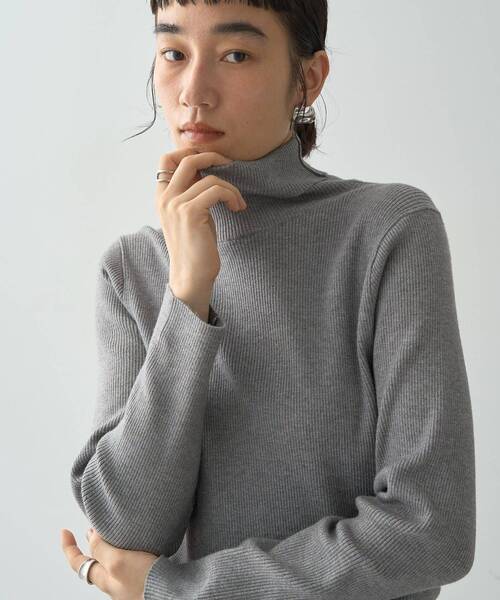 セール】バイパチリブタートルネックニットプルオーバー（ニット