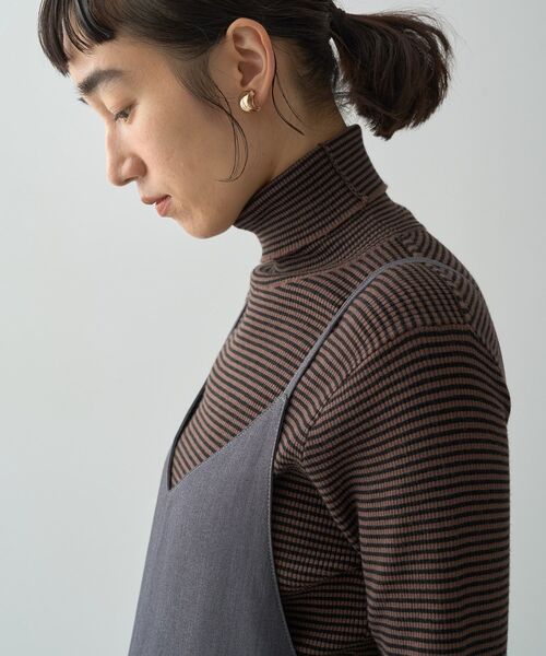 AMERICAN HOLIC（アメリカンホリック）の「バイパチリブタートルネックニットプルオーバー（ニット/セーター・レディース・杢グレー/ホワイト系その他4/アイボリー/ブラック/レッド/ブラウン・M/L）」の22枚目の写真