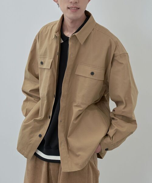 CRAFT STANDARD BOUTIQUE（クラフトスタンダードブティック）の「CPOシャツジャケット（その他アウター・メンズ・アイボリー/オリーブ/ベージュ・M/L/XL）」の3枚目の写真