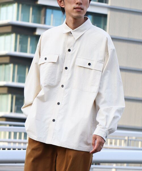 CRAFT STANDARD BOUTIQUE（クラフトスタンダードブティック）の「CPOシャツジャケット（その他アウター・メンズ・アイボリー/オリーブ/ベージュ・M/L/XL）」の2枚目の写真
