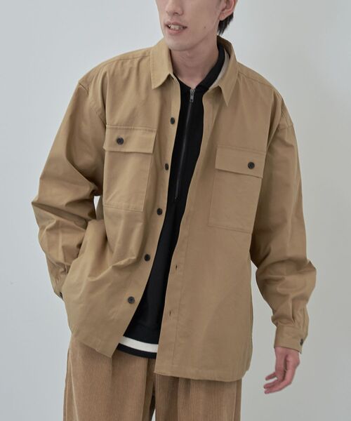 CRAFT STANDARD BOUTIQUE（クラフトスタンダードブティック）の「CPOシャツジャケット（その他アウター・メンズ・アイボリー/オリーブ/ベージュ・M/L/XL）」の10枚目の写真