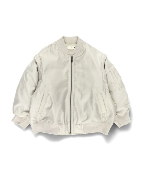 BRANSHES(ブランシェス)の「【2WAY】スリーブ切替MA-1ブルゾン(ブルゾン・キッズ・カーキオリーブ/ライトベージュ・120/130/90/150/140/100/110)」の18枚目の写真