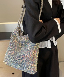 グロッシースパンコール×チェーンショルダーバッグ