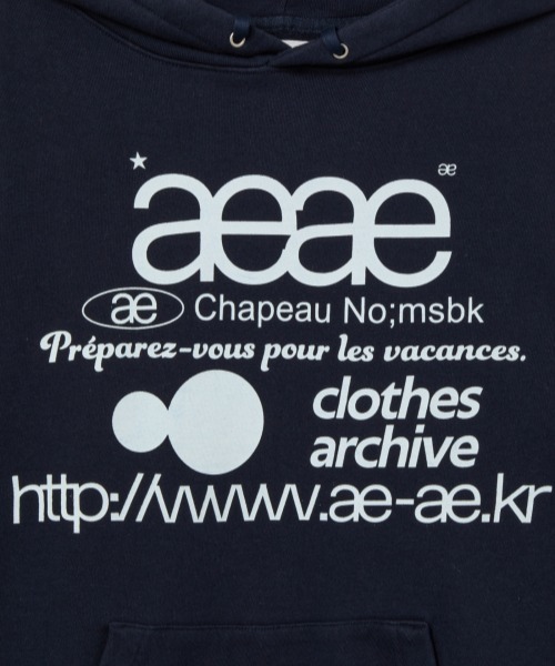 aeae（エーイーエーイー）の「WEB LOGO LOOSED HOODIE（パーカー