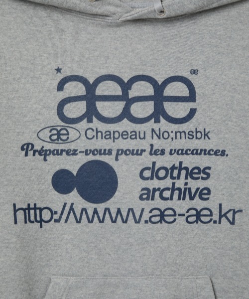 aeae（エーイーエーイー）の「WEB LOGO LOOSED HOODIE（パーカー