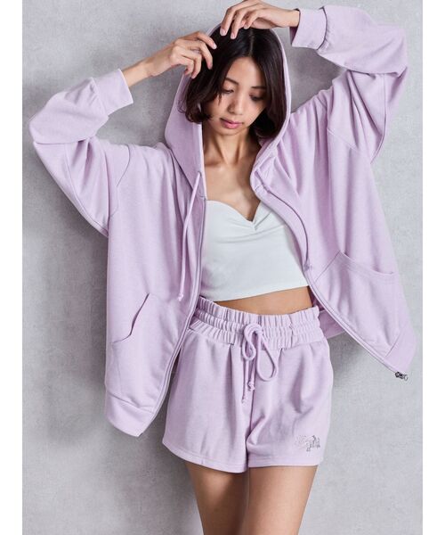 GYDA（ジェイダ）の「ラインストーンGYDAラメショートパンツ【SETUP着用可】（その他パンツ・レディース・ブラック/ライトグレー/パープル/オフホワイト・FREE）」の19枚目の写真