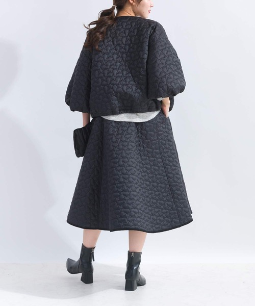 PICCIN（ピッチン）の「【セットアップ可能】星キルティングフレアスカート（セットアップ・レディース・カーキ/ブラック・M）」の10枚目の写真