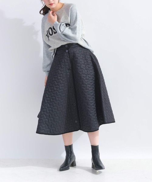 PICCIN（ピッチン）の「【セットアップ可能】星キルティングフレアスカート（セットアップ・レディース・カーキ/ブラック・M）」の5枚目の写真