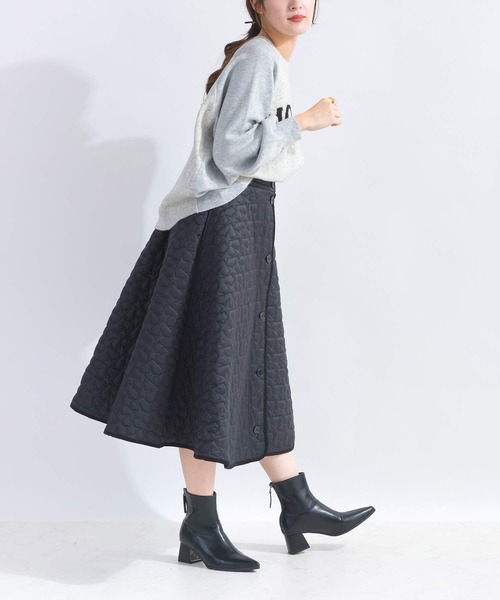 PICCIN（ピッチン）の「【セットアップ可能】星キルティングフレアスカート（セットアップ・レディース・カーキ/ブラック・M）」の6枚目の写真