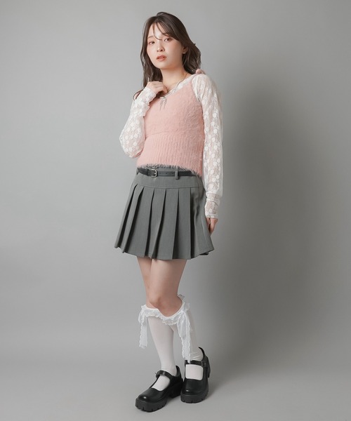 SPINNS(スピンズ)の「リボンレースデザイン シアーハイソックス(ソックス/靴下・レディース・ブラック/ホワイト・ONESIZE)」の18枚目の写真