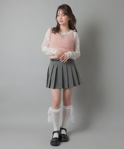 SPINNS(スピンズ)の「リボンレースデザイン シアーハイソックス(ソックス/靴下・レディース・ブラック/ホワイト・ONESIZE)」の19枚目の写真