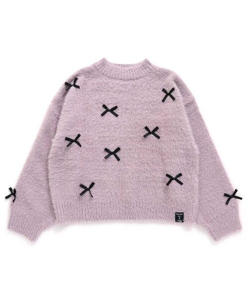 algy（アルジー）の「りぼんシャギーニット（ニット/セーター・キッズ・アイボリー/ブラック/ピンク・SMALL/MEDIUM/X-SMALL/XX-SMALL/XXX-SMALL）」の10枚目の写真