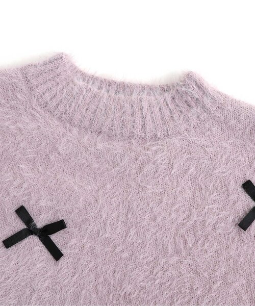 algy（アルジー）の「りぼんシャギーニット（ニット/セーター・キッズ・アイボリー/ブラック/ピンク・SMALL/MEDIUM/X-SMALL/XX-SMALL/XXX-SMALL）」の13枚目の写真