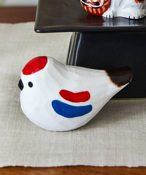 ナチュラルウッド オブジェ アジアン雑貨 鳥1羽 ナチュラルブラウン 木製オブジェ Z070726G