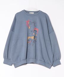 (BD)【BARNDOOR】ダンボールニット メイクガール プリント トレーナー