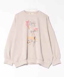 (BD)【BARNDOOR】ダンボールニット メイクガール プリント トレーナー
