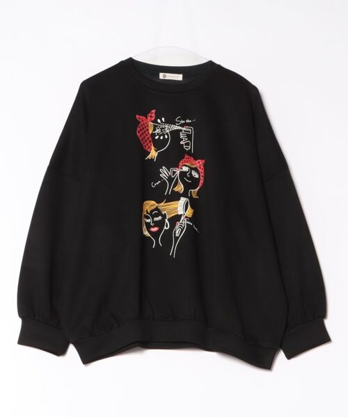 【セール】(BD)【BARNDOOR】ダンボールニット メイクガール プリント トレーナー（スウェット）｜BARNDOOR（バーンドア）