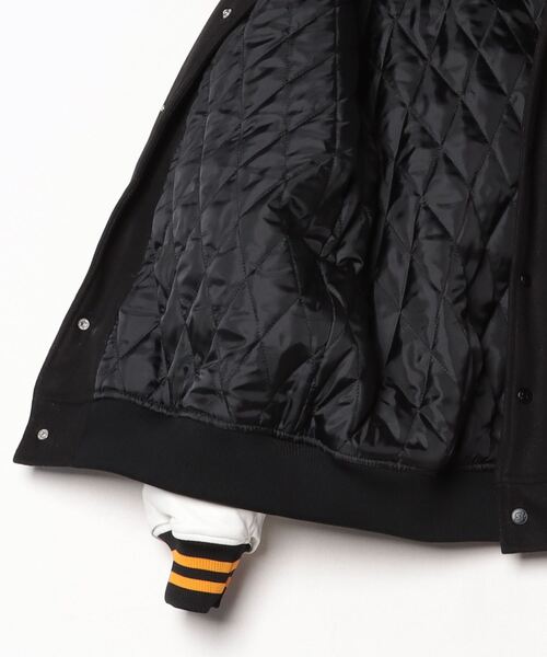 STARTER（スターター）の「【STARTER /スターター】 袖 PU フェイク メルトン 中綿 スタジャン（スタジャン・メンズ・ネイビー/ブラック/グリーン・XL/L/M）」の6枚目の写真