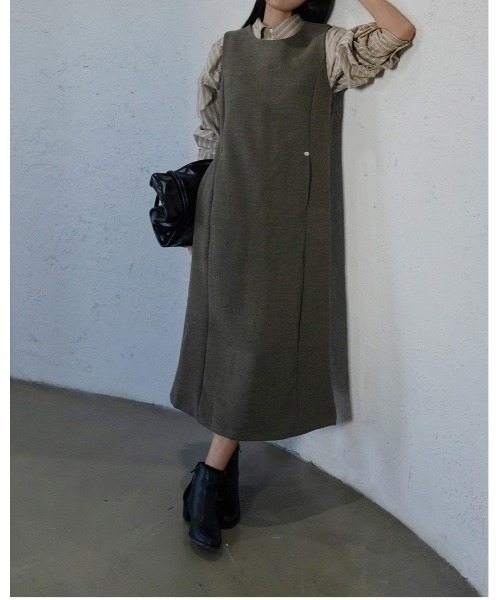 3.3 Field Trip （3.3フィールドトリップ）の「3.3 Field Trip／クラシックワンピース（ワンピース・レディース・カーキ/チャコール・FREE）」の3枚目の写真