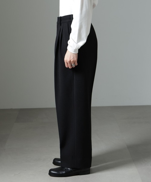 【セール】テックメルトンワイドスラックス（スラックス）｜nano･universe（ナノユニバース）