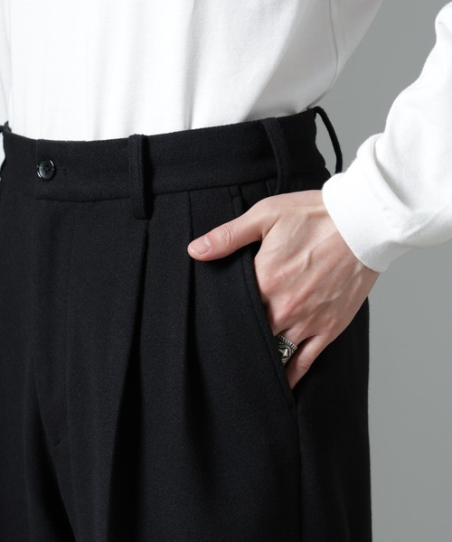 【セール】テックメルトンワイドスラックス（スラックス）｜nano･universe（ナノユニバース）