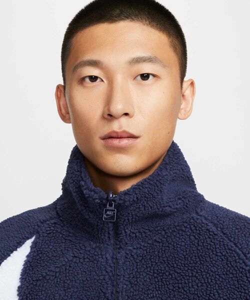 NIKE（ナイキ）の「ナイキ スポーツウェア スウッシュ メンズ フルジップ リバーシブル ボア ジャケット / Nike Sportswear Swoosh Men's Full-Zip Reversible Jacket BQ6546-411 Midnight Navy（ブルゾン・メンズ・ネイビー・XL/S/M/L/2XL）」の15枚目の写真