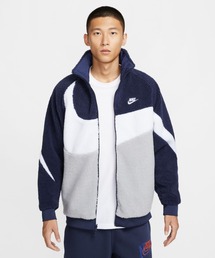 NIKE(ナイキ)のナイキ スポーツウェア スウッシュ メンズ フルジップ リバーシブル ボア ジャケット / Nike Sportswear Swoosh Men's Full-Zip Reversible Jacket BQ6546-411 Midnight Navy(その他アウター)