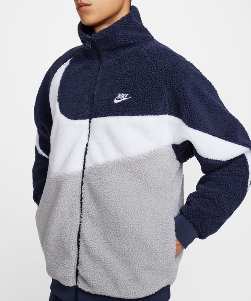 5D42 NIKE ナイキ スウッシュ リバーシブル ジャケット XL 新品☆ナイキボアジャケット ナイキブルゾン リバーシブル スウッシュ