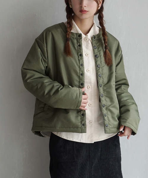 スナップボタン パテッドジャケット（ブルゾン）｜e-zakkamania stores（イーザッカマニアストアーズ）