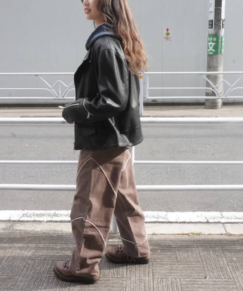 セール】NOMA t.d.*NEEDLES Faux Lether Riders JK（その他アウター
