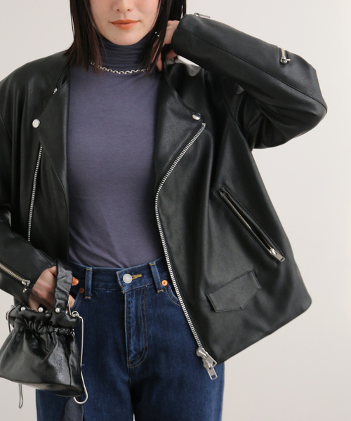 セール】NOMA t.d.*NEEDLES Faux Lether Riders JK（その他アウター