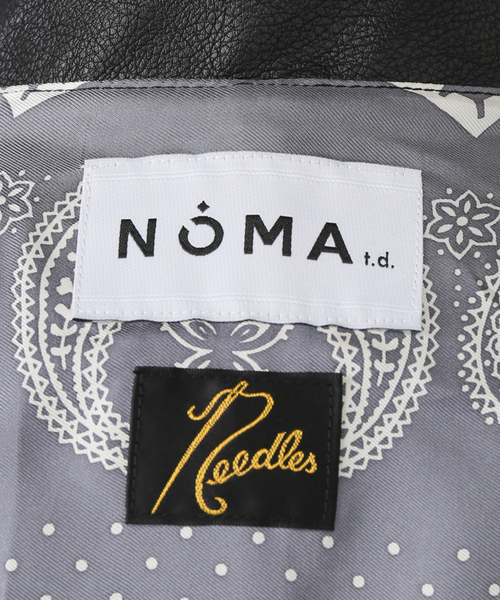 新品タグ付☆IENA イエナ ドライトロノーカラーJK 36 ブラック 日本製 セール】NOMA t.d.*NEEDLES Faux Lether Riders JK（その他アウター
