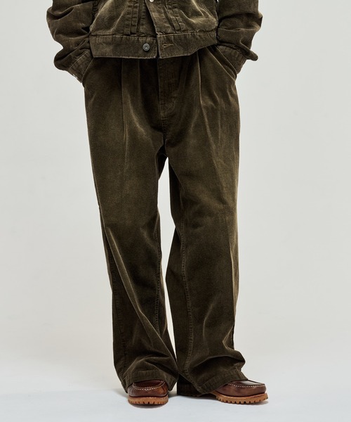 BLEACHED CORDUROY SLACKS / ブリーチコーデュロイスラックス