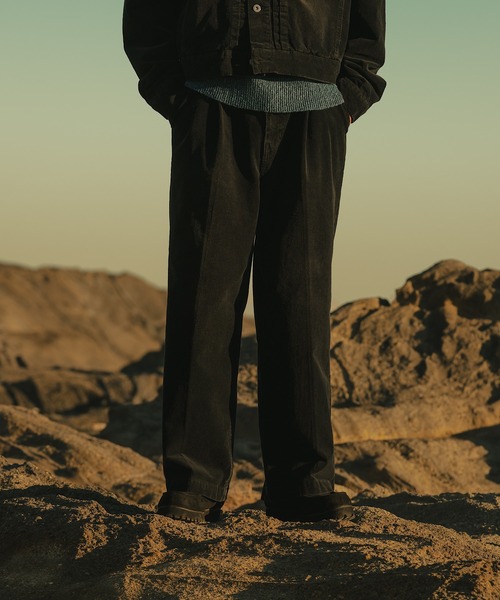 WETTEMPT（ウィテンプト）の「BLEACHED CORDUROY SLACKS / ブリーチコーデュロイスラックス（スラックス・メンズ・ブラック/ブラウン/カーキ/ネイビー・LARGE/SMALL/MEDIUM）」の16枚目の写真