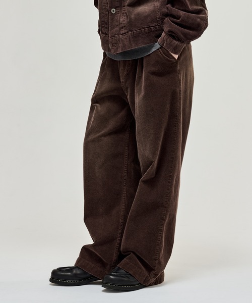 BLEACHED CORDUROY SLACKS / ブリーチコーデュロイスラックス
