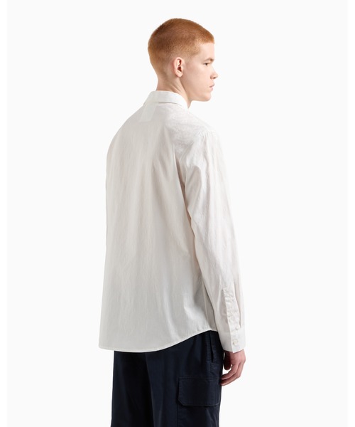 ARMANI EXCHANGE(アルマーニエクスチェンジ)の「【A|X アルマーニ エクスチェンジ】オールオーバージャカードロゴ 長袖シャツ/REGULAR(シャツ/ブラウス・メンズ・ダークグリーン/ダークネイビー/ホワイト・X-SMALL/X-LARGE/MEDIUM/LARGE/SMALL)」の9枚目の写真