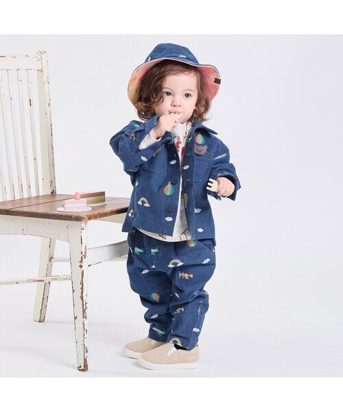 BIT'Z（ビッツ）の「空の冒険刺繍柄シャツジャケット（シャツ/ブラウス・キッズ・インディゴブルー/その他10・80/90/95/100/110/120）」の3枚目の写真