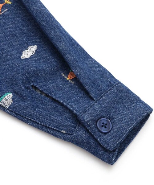 BIT'Z（ビッツ）の「空の冒険刺繍柄シャツジャケット（シャツ/ブラウス・キッズ・インディゴブルー/その他10・80/90/95/100/110/120）」の9枚目の写真
