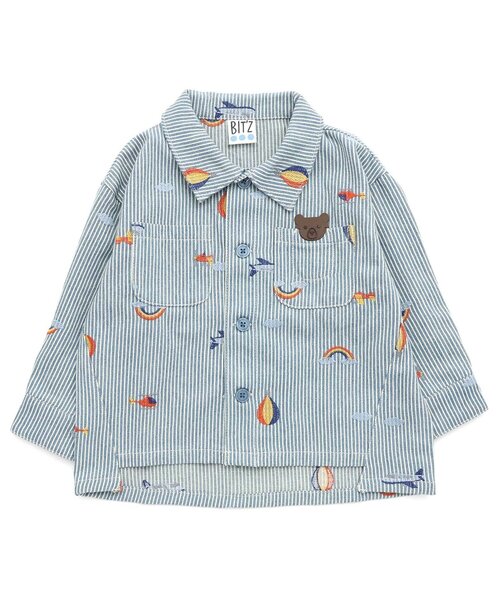 BIT'Z（ビッツ）の「空の冒険刺繍柄シャツジャケット（シャツ/ブラウス・キッズ・インディゴブルー/その他10・80/90/95/100/110/120）」の11枚目の写真