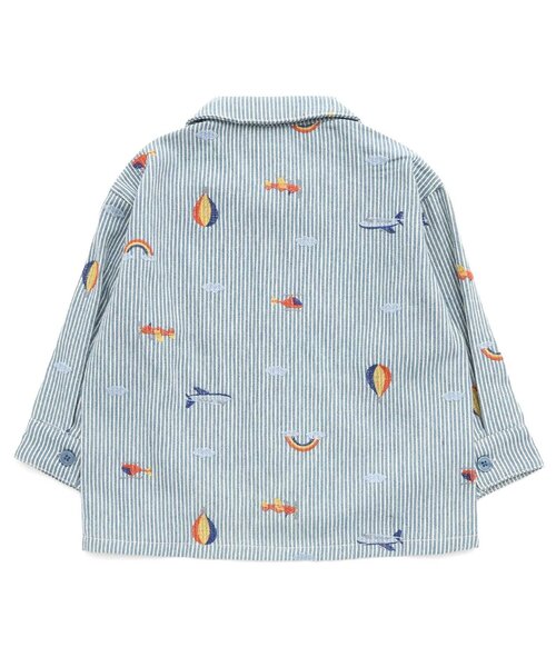 BIT'Z（ビッツ）の「空の冒険刺繍柄シャツジャケット（シャツ/ブラウス・キッズ・インディゴブルー/その他10・80/90/95/100/110/120）」の13枚目の写真