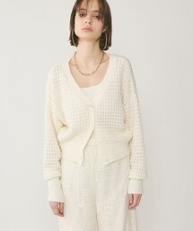 GRACE CONTINENTAL（グレースコンチネンタル）の「ワッフルショートニットカーディガン（ニット/セーター）」