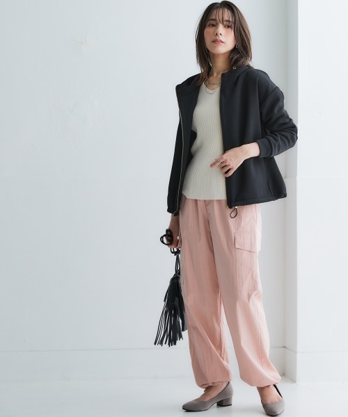 nissen（ニッセン）の「ムースタッチニットVネックリブトップス＜大きいサイズ有＞（ニット/セーター・レディース・オフホワイト/杢グレー/ブラック/ロイヤルブルー/ピンク/ベージュ系・M/S/3L/LL/L）」の16枚目の写真