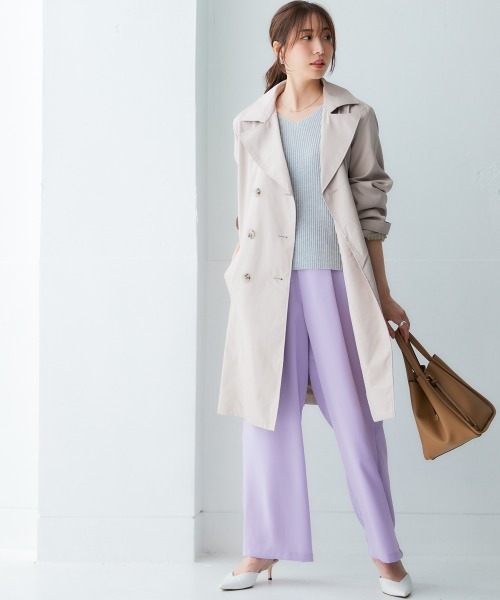 nissen（ニッセン）の「ムースタッチニットVネックリブトップス＜大きいサイズ有＞（ニット/セーター・レディース・オフホワイト/杢グレー/ブラック/ロイヤルブルー/ピンク/ベージュ系・M/S/3L/LL/L）」の20枚目の写真