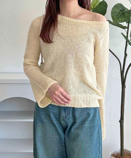 apres jour clair(アプレジュールクレア)の「【apres jour clair】ラメシアーニット【ZOZOTOWN限定アイテム】(ニット/セーター・レディース・ネイビー/グレー系その他/ピンクベージュ/アイボリー・X-LARGE/フリー)」の14枚目の写真
