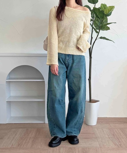 apres jour clair(アプレジュールクレア)の「【apres jour clair】ラメシアーニット【ZOZOTOWN限定アイテム】(ニット/セーター・レディース・ネイビー/グレー系その他/ピンクベージュ/アイボリー・X-LARGE/フリー)」の17枚目の写真
