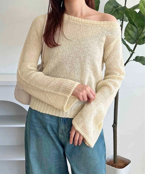 apres jour clair(アプレジュールクレア)の「【apres jour clair】ラメシアーニット【ZOZOTOWN限定アイテム】(ニット/セーター・レディース・ネイビー/グレー系その他/ピンクベージュ/アイボリー・X-LARGE/フリー)」の12枚目の写真
