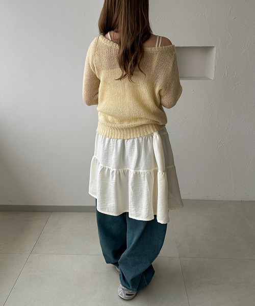 apres jour clair(アプレジュールクレア)の「【apres jour clair】ラメシアーニット【ZOZOTOWN限定アイテム】(ニット/セーター・レディース・ネイビー/グレー系その他/ピンクベージュ/アイボリー・X-LARGE/フリー)」の11枚目の写真