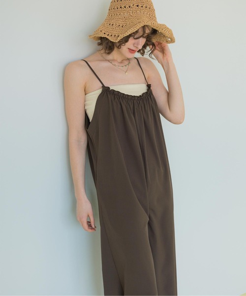 SEA DRESS（シードレス）の「3点セット/キャミソールオールインワン×ビキニ/水着（水着・レディース・ブラック/ダークブラウン/アイボリー・S/MT/L/M）」の4枚目の写真