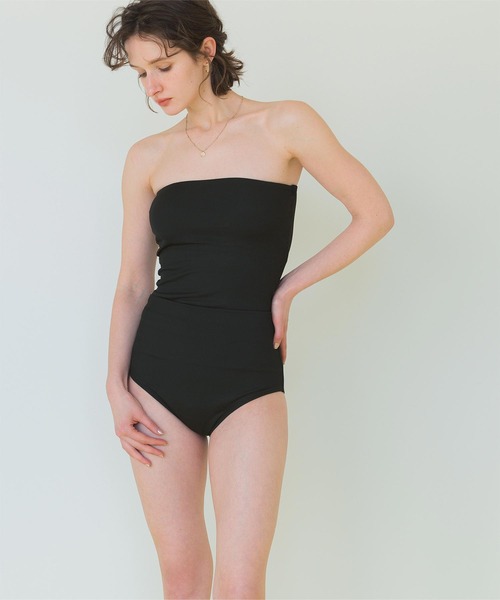 SEA DRESS（シードレス）の「3点セット/キャミソールオールインワン×ビキニ/水着（水着・レディース・ブラック/ダークブラウン/アイボリー・S/MT/L/M）」の7枚目の写真